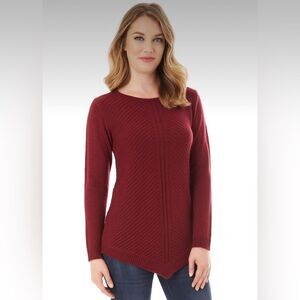 APT. 9 Burgundy Crew Neck XXL Knit Sweater NWT
